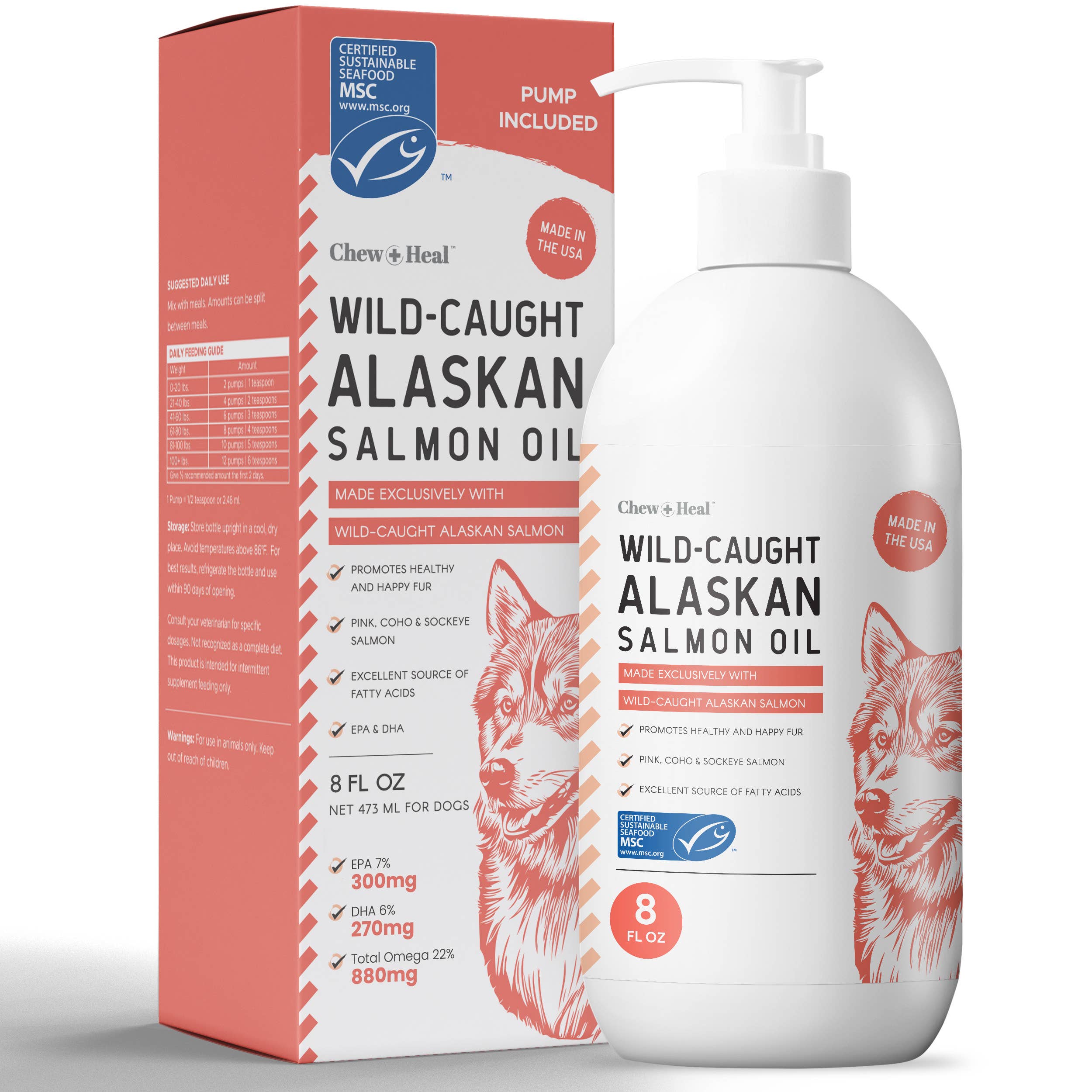 MSC-Certified Sustainable Pure Wild Alaskan Salmon Oil
