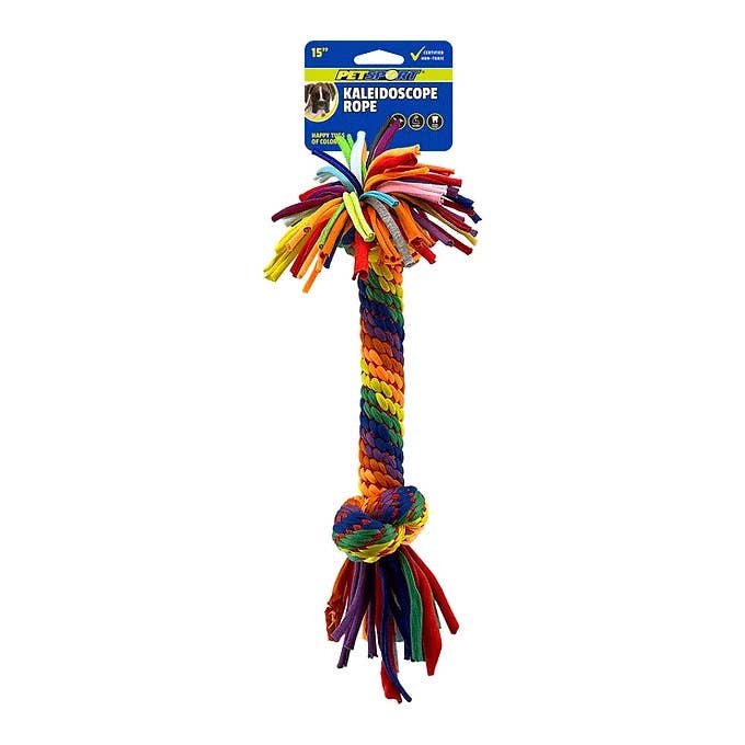 PETSPORT Kaleidoscope Rope 2-Knot 15" L