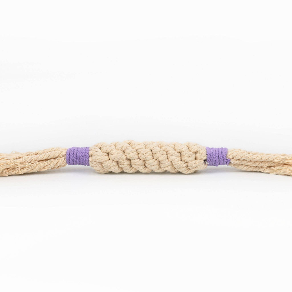 Handmade Sustainable Macrame Candy Dog Rope Toy