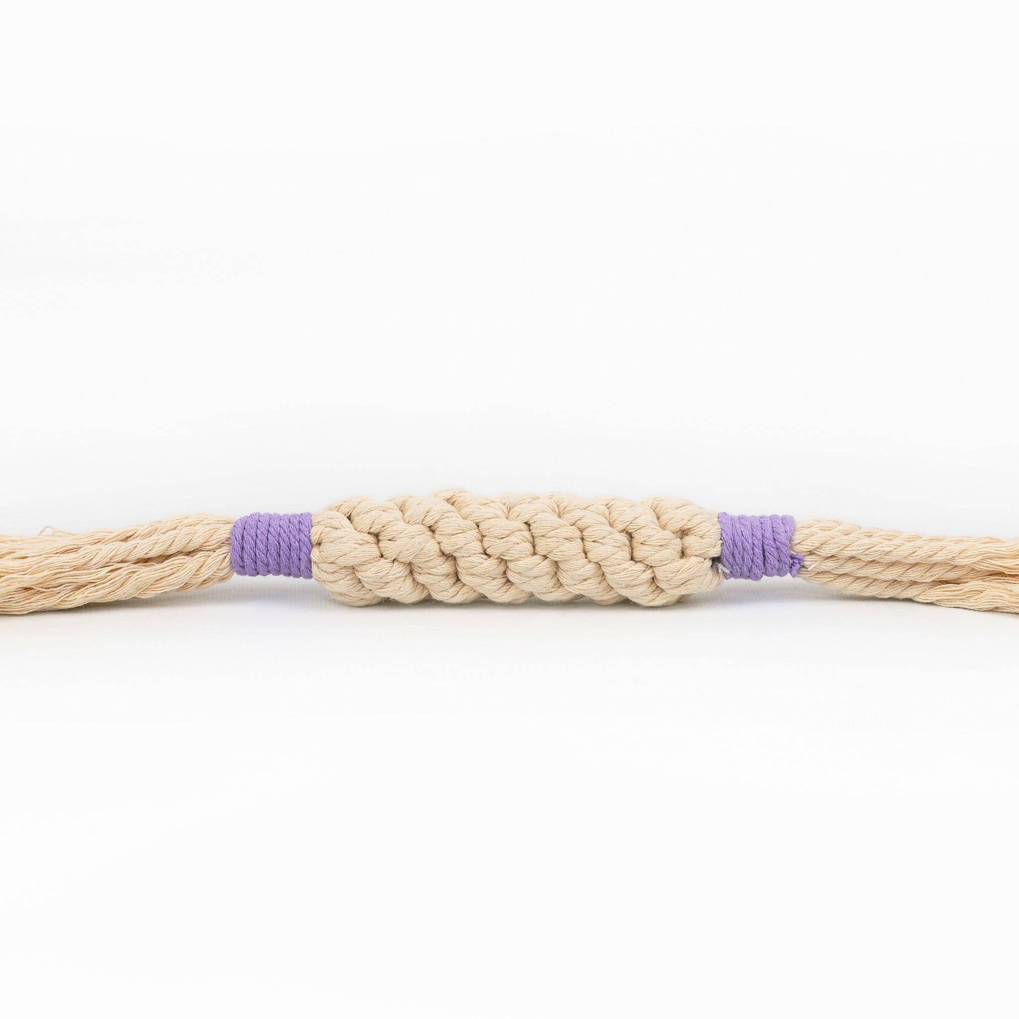 Handmade Sustainable Macrame Candy Dog Rope Toy