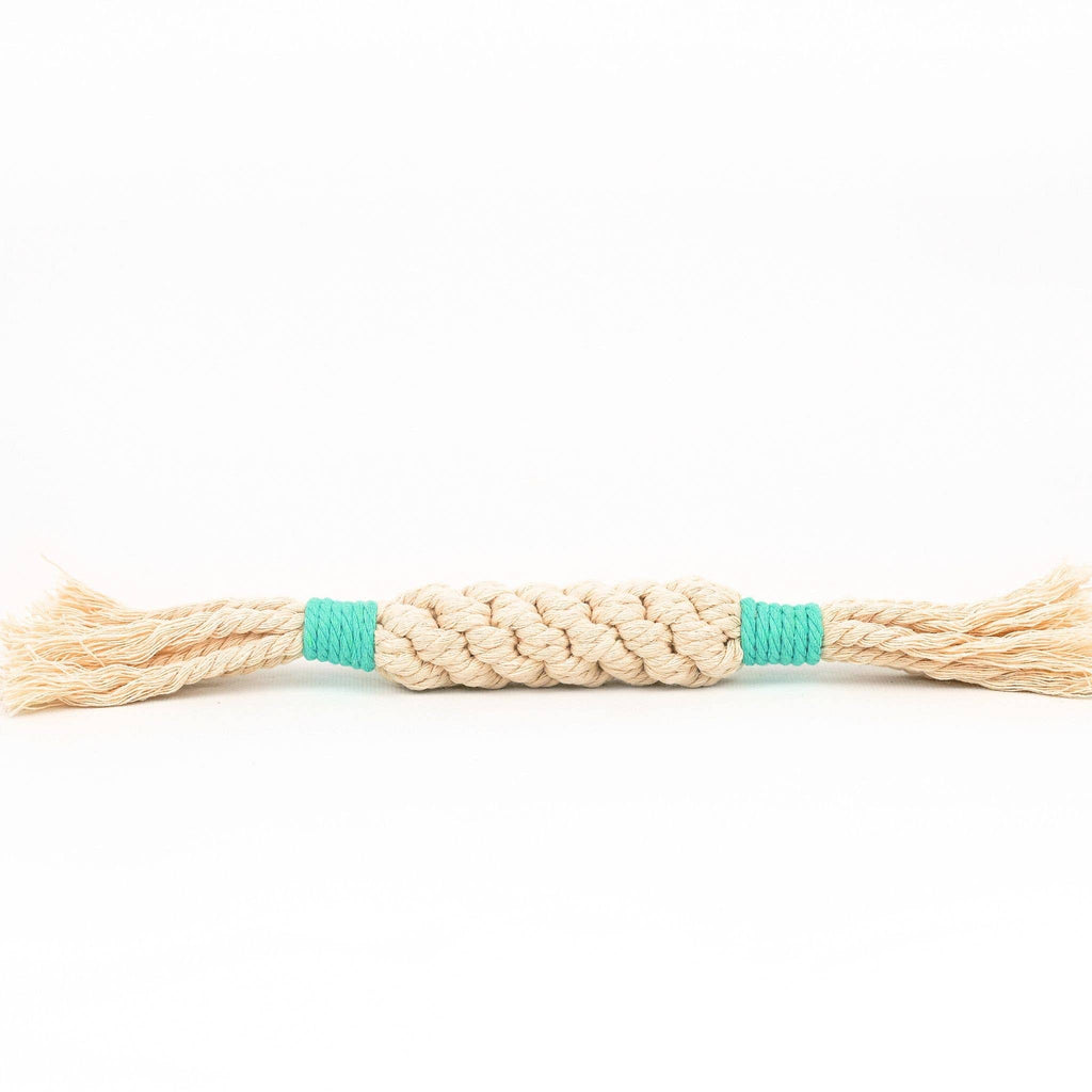 Handmade Sustainable Macrame Candy Dog Rope Toy