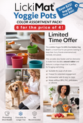 LickiMat Yoggie Pot Assortment Pack - 6 for the price of 4