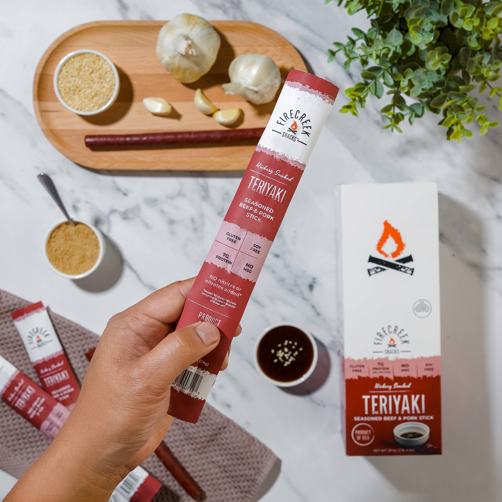 FireCreek Snacks Teriyaki Beef & Pork Meat Sticks – 20ct