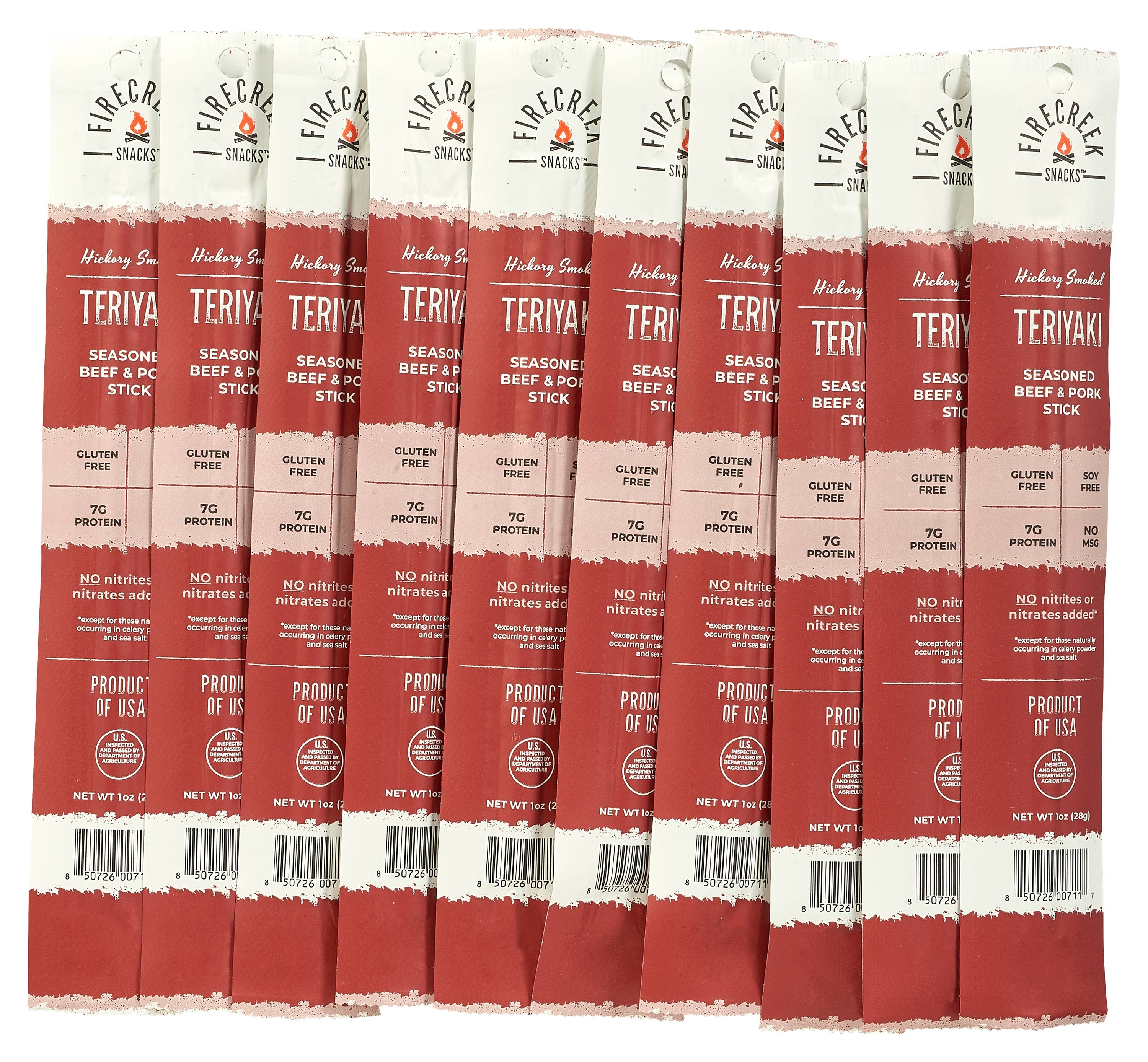 FireCreek Snacks Teriyaki Beef & Pork Meat Sticks – 20ct